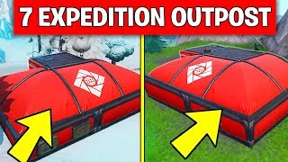 Visit all Expedition Outposts  ALL 7 LOCATIONS WEEK 7 CHALLENGES FORTNITE SEASON 7 [upl. by Ahsiei644]