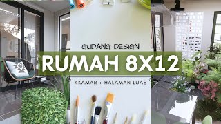 Denah Rumah Minimalis 8x12 4 kamar tidur amp Taman belakang luas [upl. by Dickman]