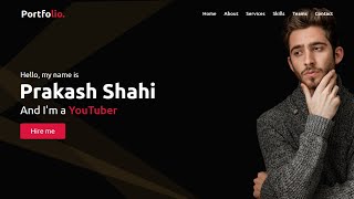 Complete Responsive Personal Portfolio Website using HTML CSS amp JavaScript [upl. by Ecinev921]