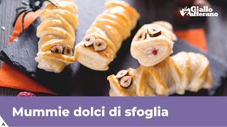 MUMMIE DI HALLOWEEN dolci facili e veloci con pasta sfoglia [upl. by Irbmac]