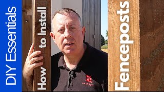 How to Dig Set and Concrete Fence Posts [upl. by Mcarthur]