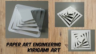 MODERN PAPER ART  PAPER ART ENGINEERING  KIRIGAMI ART [upl. by Jandy]