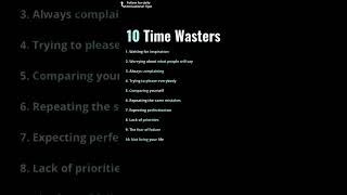 10 Time Wasters explore motivational inspirational [upl. by Moreen189]