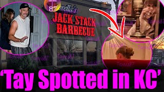 Taylor Swift amp Travis Rented Out Jack Stack BBQ with Donna ahead of Birthday in Kansas [upl. by Trix]