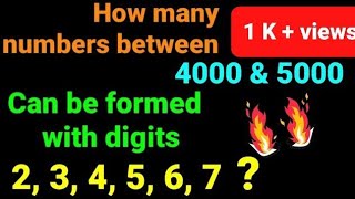 How many numbers between 4000 and 5000 can be formed with 234567  Class 12 Maths Lesson 1 ✅ [upl. by Cherida642]