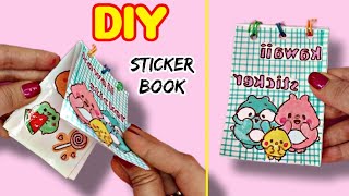 Diy very easy Stickers Book  How to make kawaii sticker  School Craft  tutorial [upl. by Koloski]