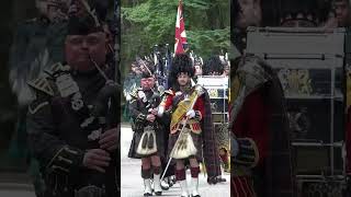 The Pipes amp Drums lead Balaklava Company the Royal guard marching out of Balmoral Aug 2023 shorts [upl. by Syverson]