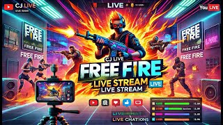 🔴🇱🇰අදත් bot playing with CJ😁  Free fire live  CJ ON LIVE WITH FREE FIRE® [upl. by Suellen196]