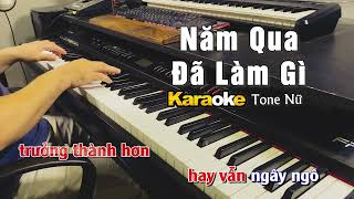 Năm Qua Đã Làm Gì Karaoke Tone Nữ  Noo Phước Thịnh  Tuấn Lê Piano [upl. by Kit953]