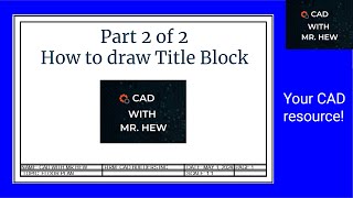 title block in engineering drawing [upl. by Ahsikad]