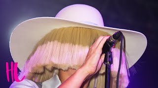 Sia Reveals Her Face In Concert  VIDEO [upl. by Latsyrhc]