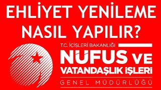 Nüfus Müdürlüğü Ehliyet Yenileme Nasıl Yapılır [upl. by Anilocin]