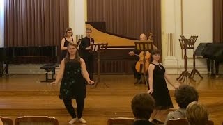 Destouches  Menuet from opera Omphale baroque dance [upl. by Enyrb725]