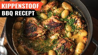 Kippenstoof op de BBQ Stoofpot recept 🔥 [upl. by Kakalina]