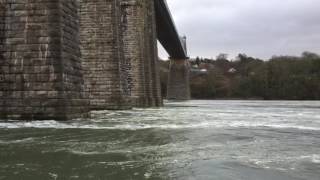 High Tide Turns at Menai Suspension Bridge [upl. by Tj]