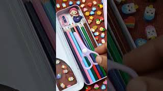 💜pencil box organisation stationery schoolsupplies tiktok shorts shortvideo fill schoollife [upl. by Artemisia]