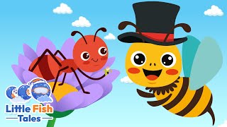 10 Little Bees Go Buzzing  Little Fish Tales  nurseryrhymes [upl. by Orpah927]