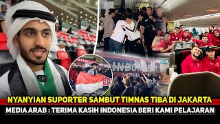 DISAMBUT LAYAKNYA PAHLAWAN Suporter Garuda kawal Timnas di Tanah AirMedia Arab jadi kagum [upl. by Gnohp]