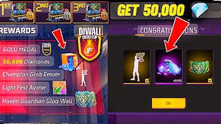 50000 dimond giveaway by garena free fire diwali squad cup full dittel [upl. by Buyers]