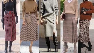 Las FALDAS están en TENDENCIA DE MODA este OTOÑO INVIERNO 2023 2024 LOOKS Y OUTFITS CON ROPA DE MODA [upl. by Dadinirt]