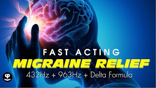 Migraine Relief  Third Eye Balancing  Black Screen  Binaural Beats [upl. by Rora]