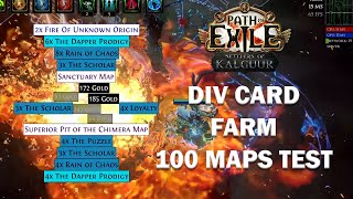 Poe 3 25  Divination card faming with abyss 100 Map test [upl. by Hulbard]