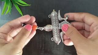 DIY Handmade Navratri JewelleryJewellery Making at Home  Thread jewellery Making diy jewellery [upl. by Namolos]