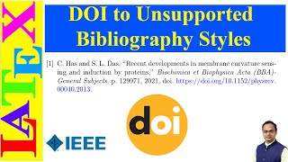 Adding DOI to Unsupported Bibliography Styles in Latex LaTeX TipsSolution57 [upl. by Auvil]