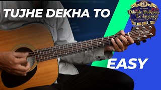 Tujhe Dekha Toh Ye  Guitar Lesson  TABS N CHORDS [upl. by Drawyeh]