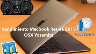 Macbook Retina 2015 Rendimiento Geekbench OSX Yosemite [upl. by Nochur]