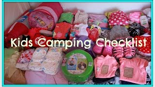 Kids Camping Checklist [upl. by Ayanahs]