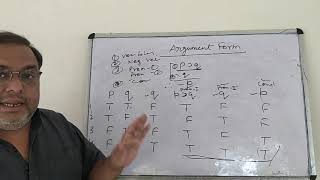 Symbolic Logic 02 Test Argument Form Validity Or Invalidity By Truth Tables 1 [upl. by Hinson]