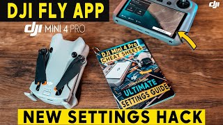 DJI FLY UPDATE SETTINGS GUIDE  DJI Mini 4 Pro [upl. by Adirahs]