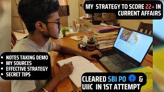 my strategy to prepare for current affairs to clear SBI PO in first attempt  effective method [upl. by Lokin937]