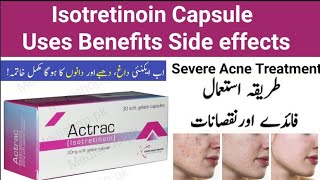 Isotretinoin l Severe Acne Treatment l Actrac Capsule review Urdu hindi [upl. by Martainn716]