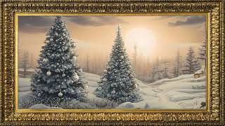 Framed TV Artwork  Winter Forest Holiday Wonderland  1 hour [upl. by Katey]