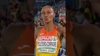 Así ha celebrado Ana Peleteiro la medalla de oro en triple salto en el Europeo de Atletismo de Roma [upl. by Liscomb638]