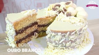 BOLO DE FESTA OURO BRANCO  455  Receitas da Mussinha [upl. by Kurtis41]