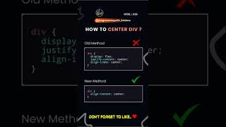 How to Center DIV in HTML CSS web development shorthand shortvideo shorts short programming [upl. by Lecrad]