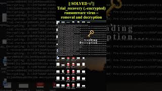 Trialrecovery encrypted ransomware virus shorts trending ransomware [upl. by Ahsiyk]