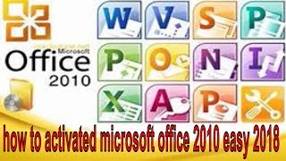 how to activated microsoft office 2010 easy 2018 [upl. by Kram]