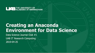 Creating an Anaconda Environment for Data Science DSJC001 [upl. by Ingunna636]