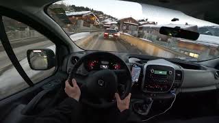 Winter driving to Meribel  ski resort  French alps Renault Traffic cockpit POV part 2 [upl. by Limemann537]