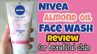 Nivea Gentle Almond oil facewash for dry and sensitive skinNivea facewash Review for glow in winter [upl. by Ssilem]