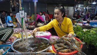 Market show Yummy river shrimp crispy pork and fry rice cooking  Countryside Life TV [upl. by Tigirb]