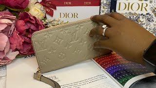 LV ZIPPY WALLET Monogram Empreinte Leather Turtledove  Unboxing [upl. by Anaugal]