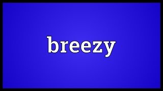 Breezy Meaning [upl. by Dituri]