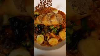 CUISINE Calamar farci à la setoise veauporctomatelégumes minipenne aux champignons des bois [upl. by Skye]