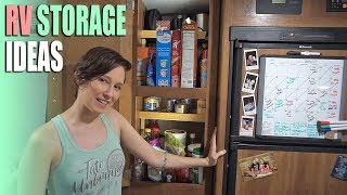 6 RV Storage amp Organization Ideas  Space Saving in a Small Trailer [upl. by Yldarb]