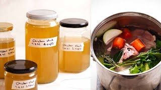 Homemade chicken stock [upl. by Snebur789]